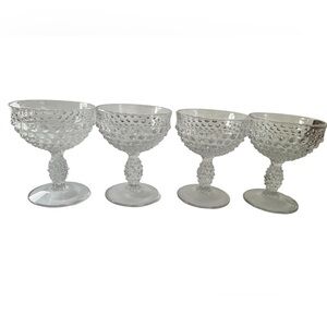 Hobnail Clear Pressed Glass Champagne/Tall Sherbet
by Duncan & Miller (s…
